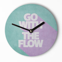 Mini Wanduhr – Go with the Flow - 15cm