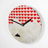 Mini Wanduhr – HeartAttack - 15cm