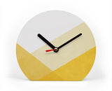 Tischuhr - Color - Yellow Layers - Gelbe Uhr - Moderne Farbkombination - Coole Deko für Zuhause