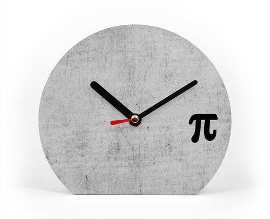 Tischuhr - Typo - Kreiszahl - Kreative Uhr für Nerds