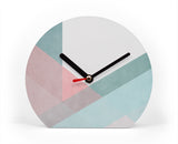 Tischuhr - Color - Reflection - Altrosa Türkise Uhr - Moderne Farbkombination - Coole Deko für Zuhause