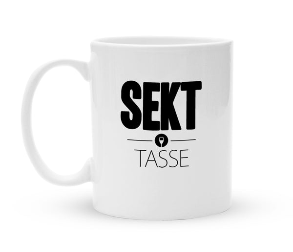 Tasse mit Motiv - Sekt Tasse - Kaffeebecher zum Schmunzeln - 325 ml - Handmade