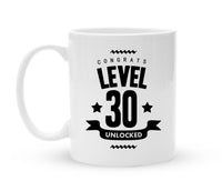 Tasse zum 30. Geburtstag - Level 30 Unlocked - Kaffeebecher zum Schmunzeln - 325 ml - Handmade