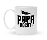 Tasse für Papa - Papa Rockt -  Kaffeebecher zum Vatertag - 325 ml - Handmade