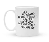 Tasse mit Spruch - Geiles Wochenende - Kaffeebecher zum Schmunzeln - 325 ml - Handmade