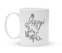 Tasse mit Spruch - Ich glaub ich hab Montag - Kaffeebecher zum Schmunzeln - 325 ml - Handmade