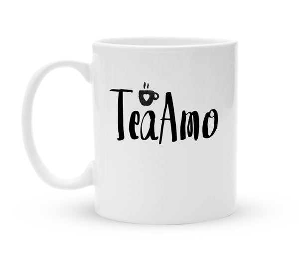 Tasse mit Spruch - Tea Amo - Teetasse zum Schmunzeln - 325 ml - Handmade