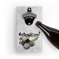 Flaschenöffner für die Wand - Betrunken - Ja oder Nein - mit Magnet- mit Magnet - Coole und lustige Deko für die Küche