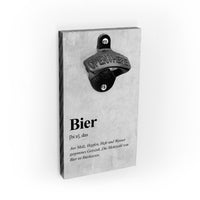 Flaschenöffner für die Wand - Definition Bier - mit Magnet- mit Magnet - Coole und lustige Deko für die Küche