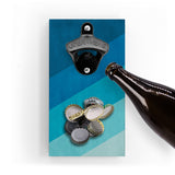 Flaschenöffner für die Wand - Blue - mit Magnet- mit Magnet - Coole und lustige Deko für die Küche