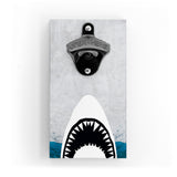 Flaschenöffner für die Wand - Weißer Hai - mit Magnet- mit Magnet - Coole und lustige Deko für die Küche