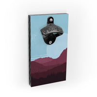Flaschenöffner für die Wand - Mountain - mit Magnet