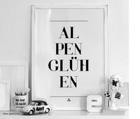 Print - Einwort - Alpenglühen