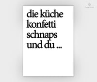 Print - Typo - Spruch - Küche