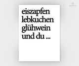 Print - Typo - Spruch - Wintermärchen