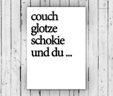 Print - Typo - Spruch - Couch