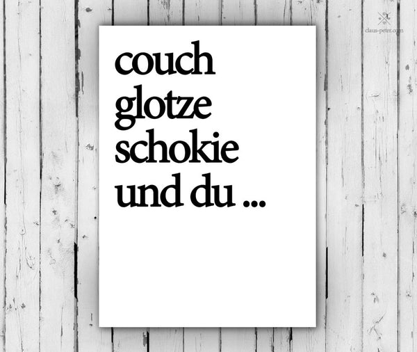 Print - Typo - Spruch - Couch