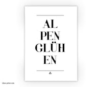 Print - Einwort - Alpenglühen