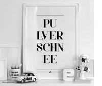 Print - Einwort - Pulverschnee