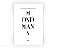 Print - Einwort - Mondmann