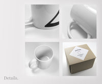 Personalisierbare Tasse mit Initialien Anfangsbuchstaben - Herz - 325ml - Handmade