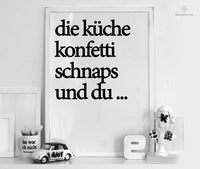 Print - Typo - Spruch - Küche