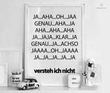 Print - Typo - Spruch - Aha