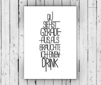 Print - Typo - Spruch - Drink