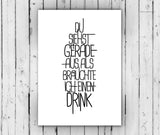 Print - Typo - Spruch - Drink