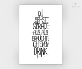 Print - Typo - Spruch - Drink