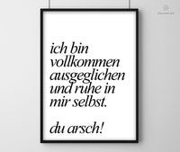 Print - Typo - Spruch - Ausgeglichen