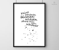 Print - Typo - Spruch - Blumenwiese