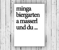 Print - Typo - Spruch - Minga