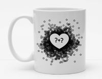 Personalisierbare Tasse mit Initialien - Herz und Sterne - 325ml - Handmade