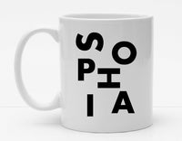 Personalisierbare Tasse mit Namen - Buchstaben Chaos - 325ml - Handmade