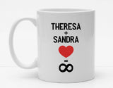 Personalisierbare Tasse mit Namen - Unendliche Liebe - 325ml - Handmade