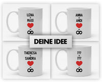 Personalisierbare Tasse mit Namen - Unendliche Liebe - 325ml - Handmade