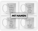 Personalisierbare Tasse mit Namen - Just the Moon - 325ml - Handmade