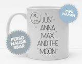Personalisierbare Tasse mit Namen - Just the Moon - 325ml - Handmade