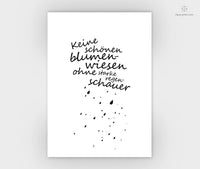 Print - Typo - Spruch - Blumenwiese