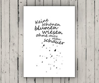 Print - Typo - Spruch - Blumenwiese