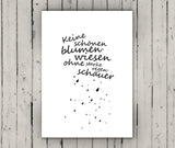 Print - Typo - Spruch - Blumenwiese