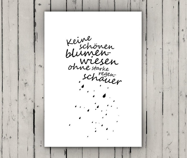 Print - Typo - Spruch - Blumenwiese