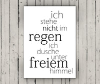 Print - Typo - Spruch - Duschen