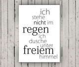 Print - Typo - Spruch - Duschen