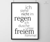 Print - Typo - Spruch - Duschen