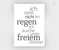 Print - Typo - Spruch - Duschen