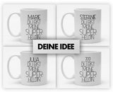 Personalisierbare Tasse mit Namen - Du bist meine Superheldin - 325ml - Handmade