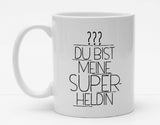 Personalisierbare Tasse mit Namen - Du bist meine Superheldin - 325ml - Handmade
