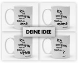 Personalisierbare Tasse mit Namen - Ich bin so froh dass es dich gibt - 325ml - Handmade